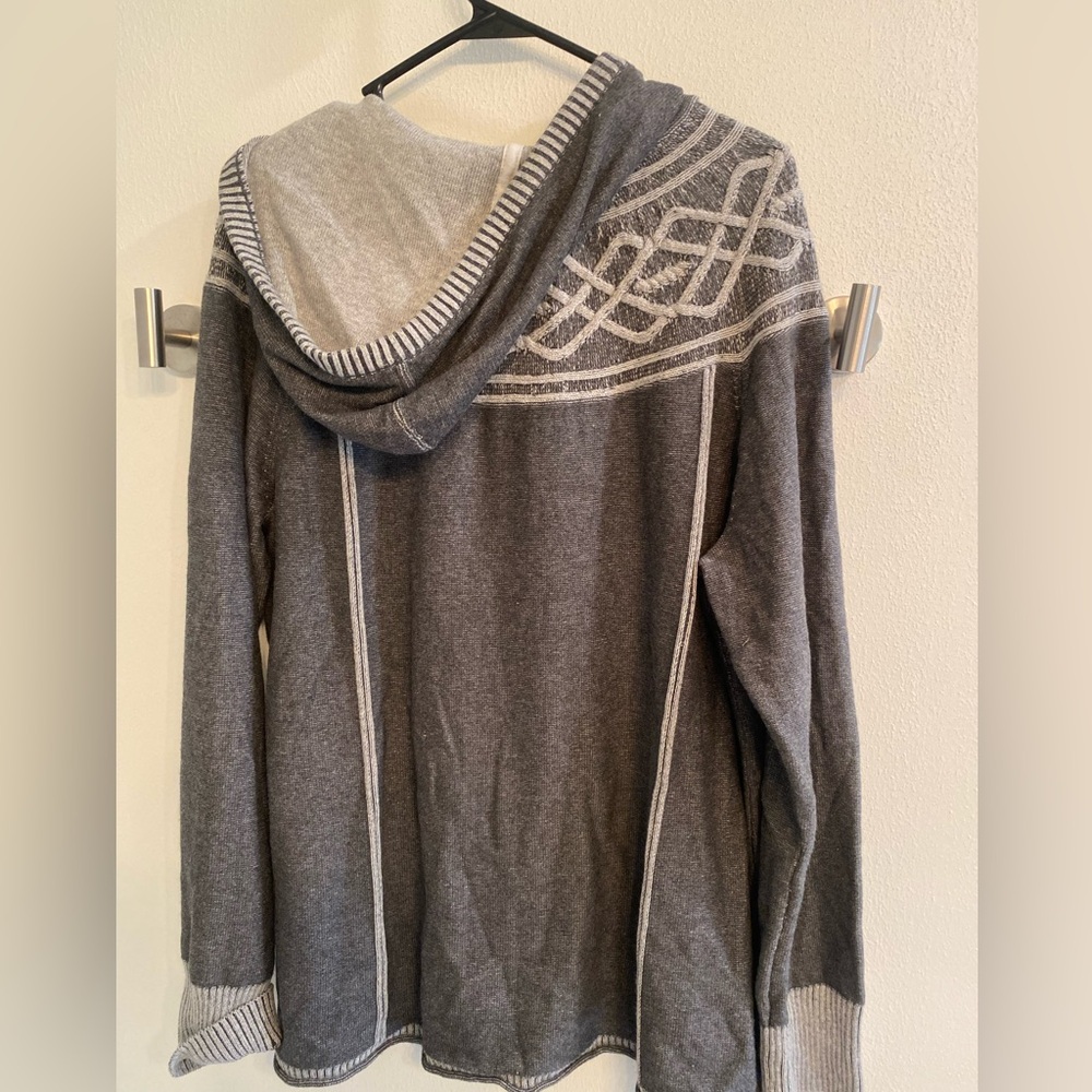 Eddie Bauer Gray Hooded Sweater - Picture 2 of 4